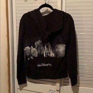 Disney Sparkly black zip up